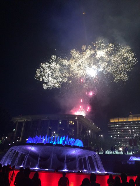 Fireworks Spectacular above Fountain