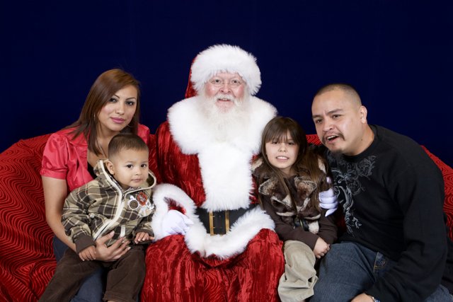 A Family Photo with Santa Claus