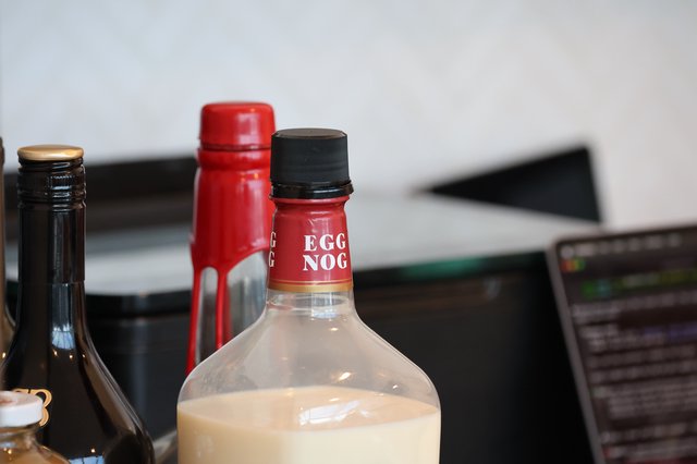 Holiday Eggnog Bottle with Kitchen Liqueurs