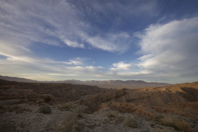 A Vista of Anza Borrego's Mountains and Desert