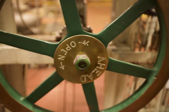 Green and White Spoke Wheel