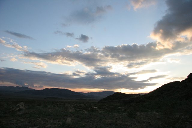 Desert Sunset with Clouds