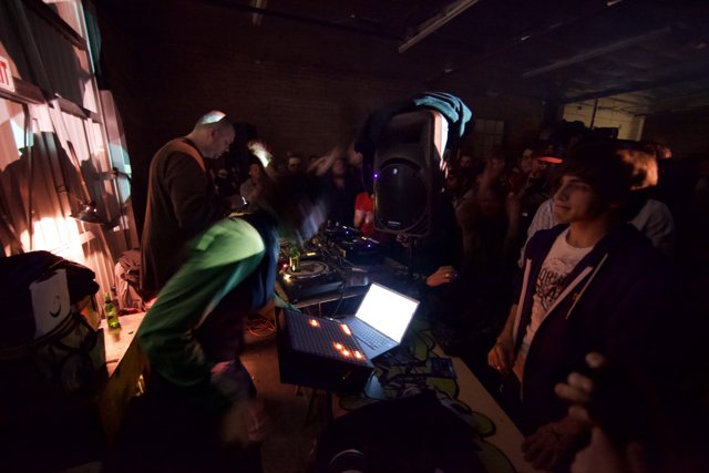 DJ lighting up the Hanukkah celebration with dubstep beats