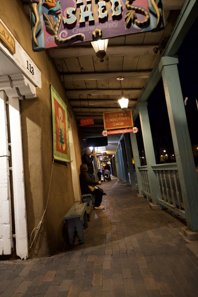 Evening Stroll Through Santa Fe's Historic Covered Walkway