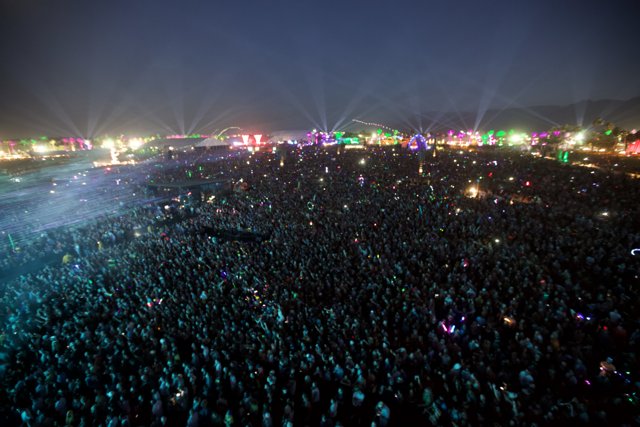 Coachella Crowd Lights up the Night