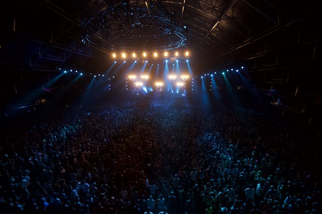 Spotlight on the Rock Concert Crowd