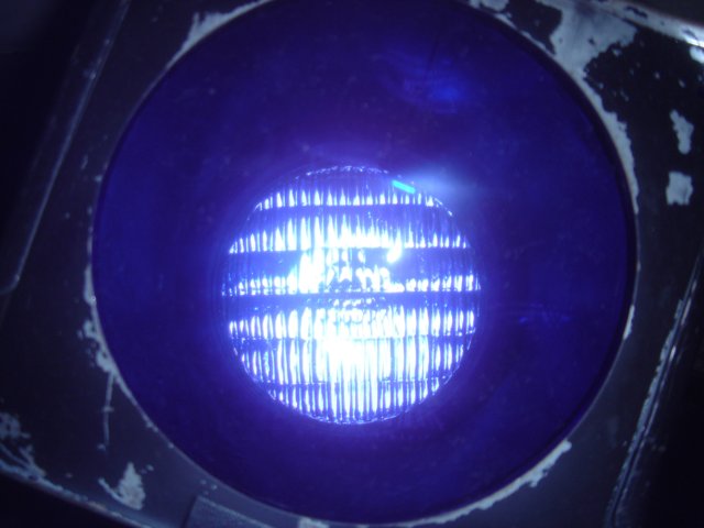 Blue Headlight in a Transportation Machine