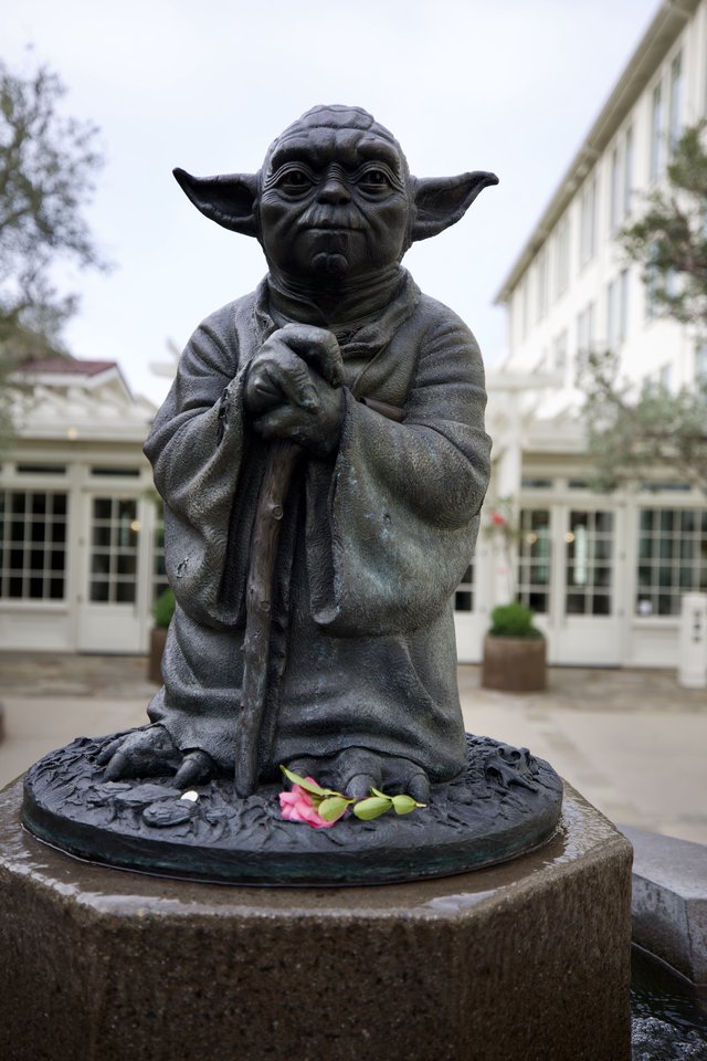 Yoda Statue at Skywalker Ranch with Offering