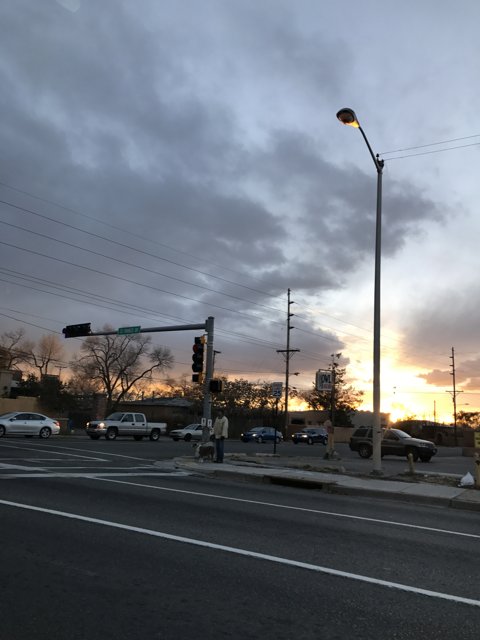 Intersection at Sunset