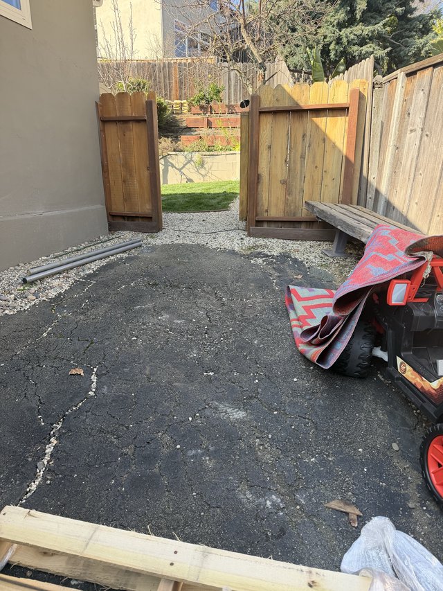 Residential Backyard Gate Under Construction Project