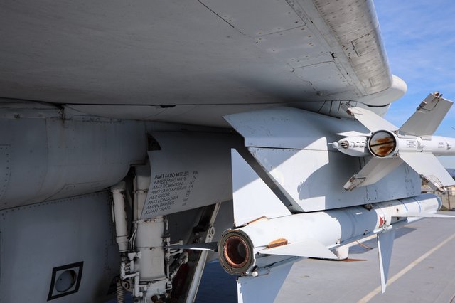 Military Aircraft Weapons Bay with Mounted Missiles