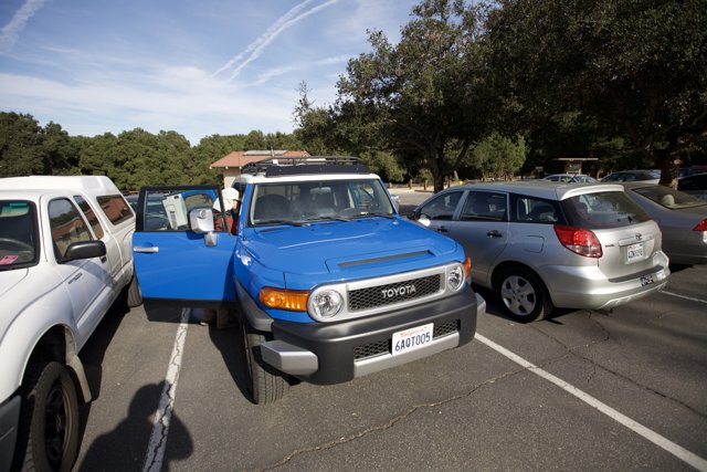 Blue Truck in the Eagle Rock Parking Lot