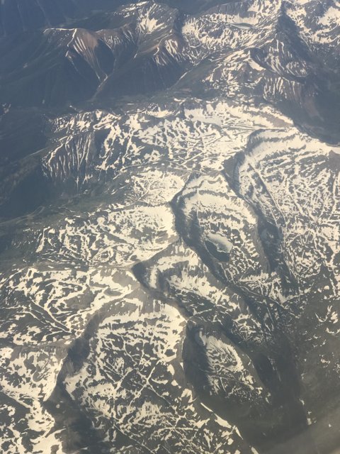 Majestic Snowy Mountains from Above