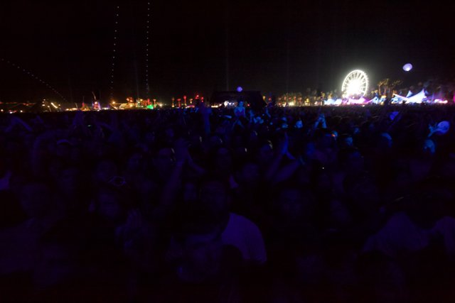 Ecstatic Crowds at Coachella Fireworks Show