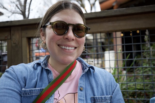 Sunny Day Portrait with Round Sunglasses
