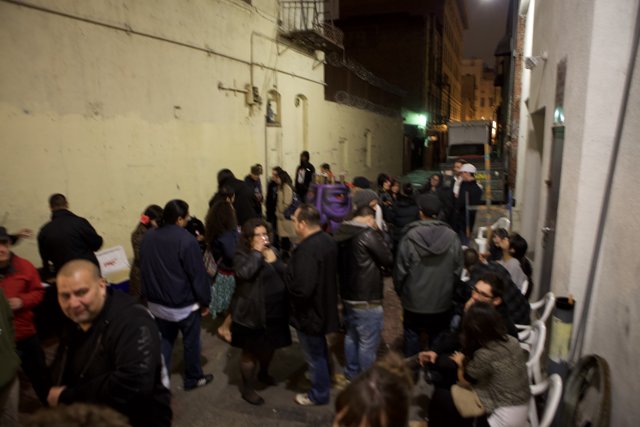 Plata Wine Party Crowd in Alley
