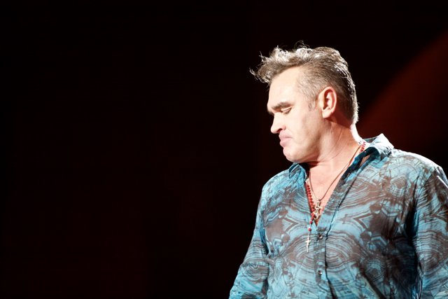 Morrissey Takes Center Stage in Blue