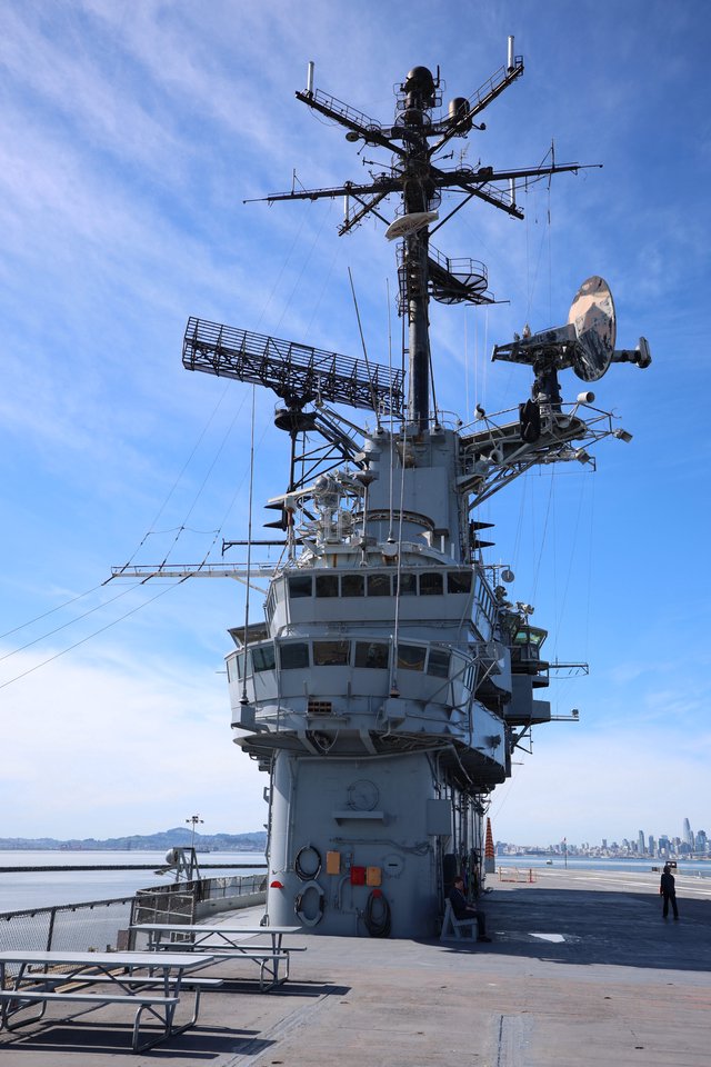 USS Hornet Island Superstructure and Communication Array