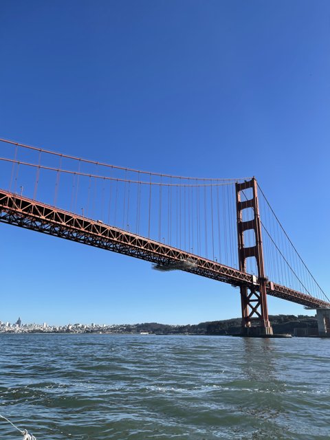 Golden Gate Bridge against a clear blue sky