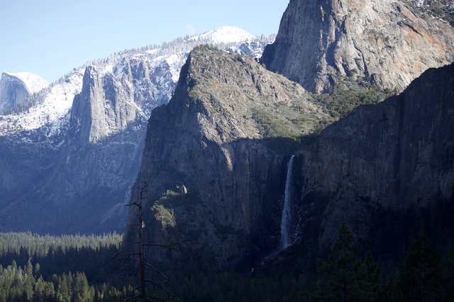 Yosemite Valley Winter Vista with Bridalveil Fall