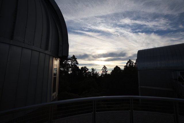 Twilight Sky Over Chabot Observatory Domes