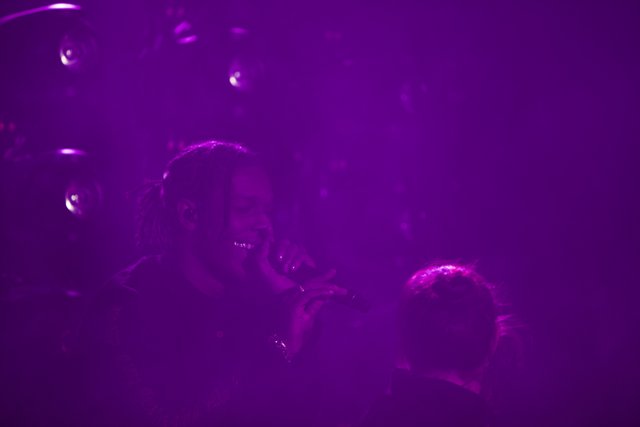 A$AP Rocky Takes the Stage under Purple Lights