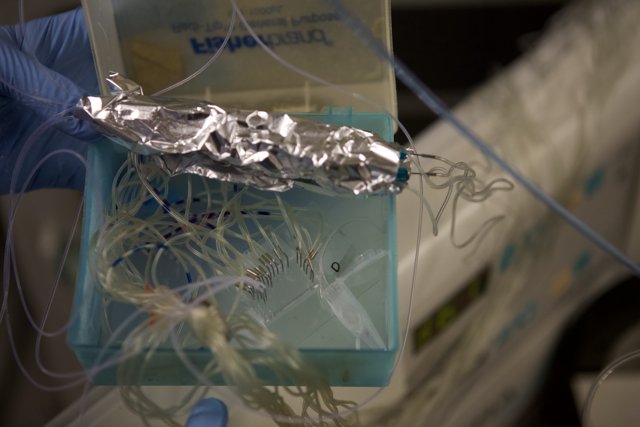Examining Aluminum Foil at UCLA Micro Bio Chip Lab