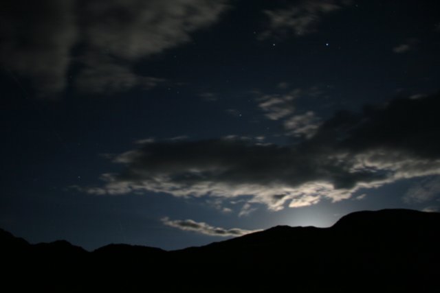 Moonrise over the Mountain Range