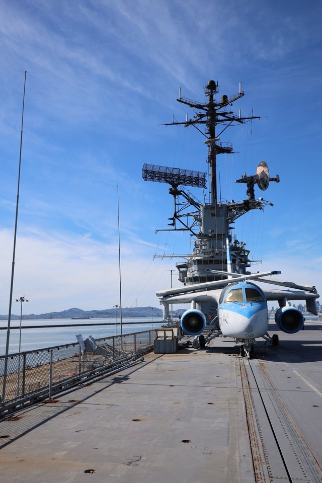 Military Aircraft on USS Hornet Aircraft Carrier Deck