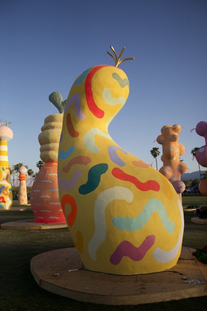 Giant Gourd Bird Statue at Coachella
