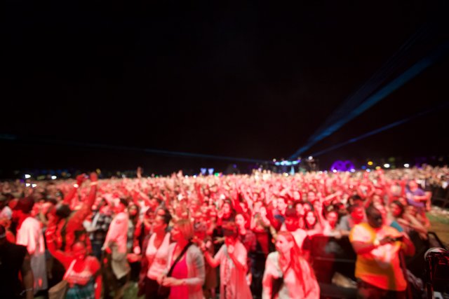 Red Lights Electrify Coachella Crowd