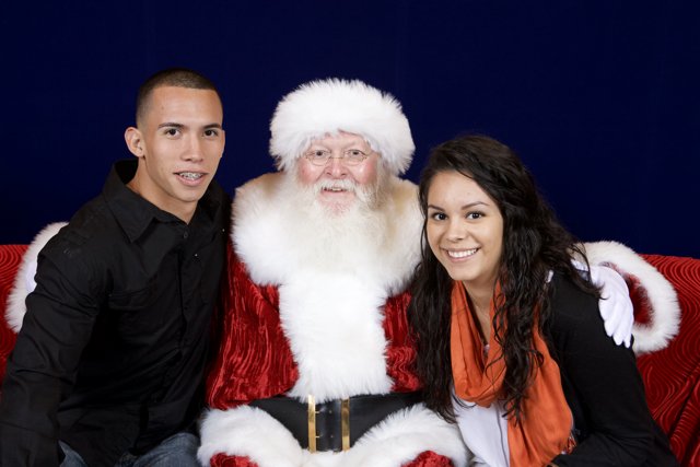 Christmas Photo with Santa and Friends
