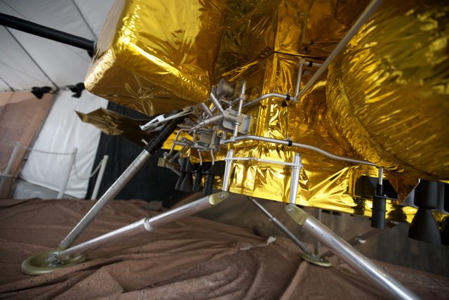 Shimmering Gold Foil on Mars Lander