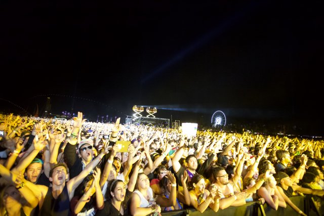 Hands Up for the Night Sky: Coachella 2012 Concert Crowd