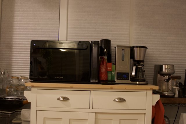 Modern Kitchen Coffee Station Setup at Dawn