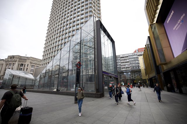 Modern Glass Entrance to London Underground Station