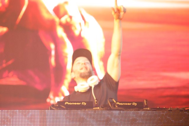 DJ Raises Hands to the Crowd at Wobbleland 2026