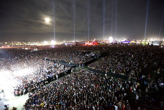 Electrifying Night: A Sea of Fans at Coachella Concert