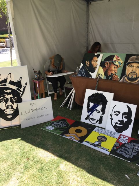 Hip Hop Tent with Paintings