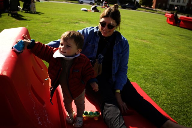 Presidio Park Playtime: Mother and Son Bonding Outdoors