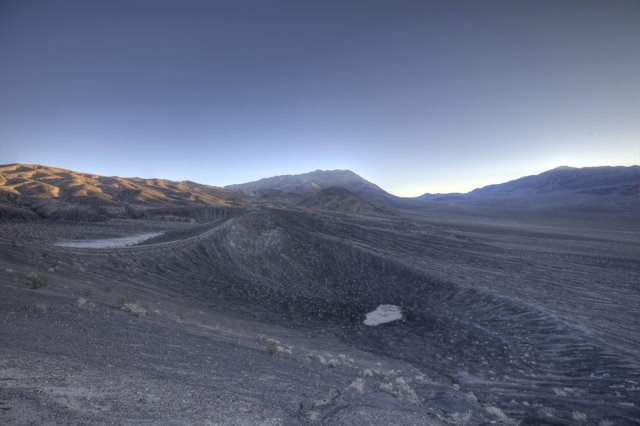 Majestic Mountain Range in the Death Valley Desert