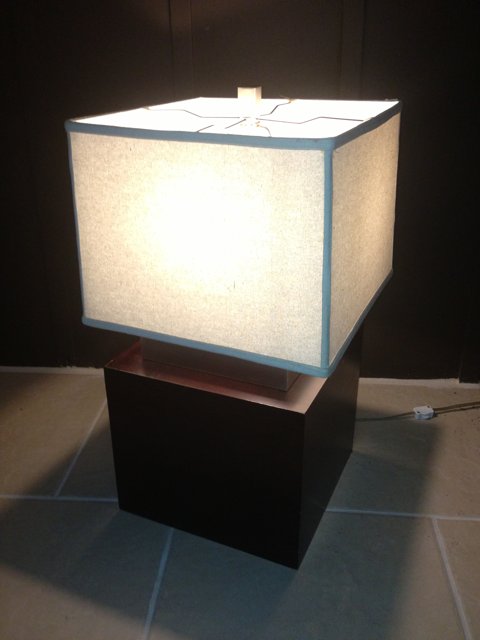 Modern Table Lamp with Square Shade