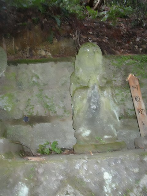 Stone Buddha Statue on Ledge