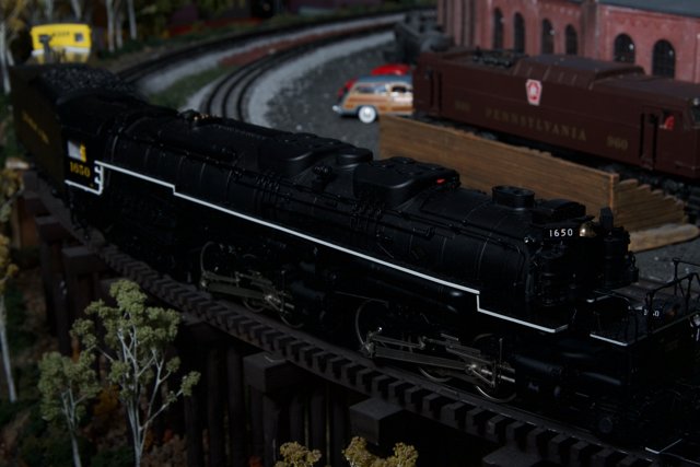 Majestic Locomotive Chugging Along the Rails