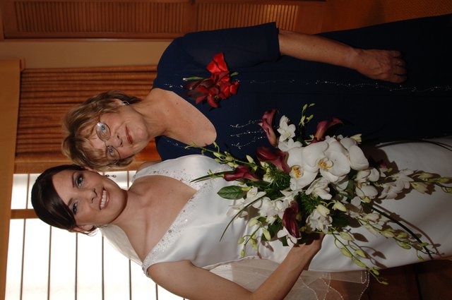 Bride and Mother Wedding Day Portrait