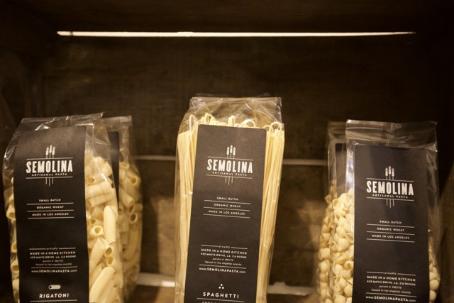 A Variety of Pasta on Display in a Los Angeles Store