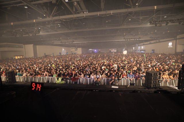 Massive Indoor EDM Festival Crowd at Wobbleland 2026
