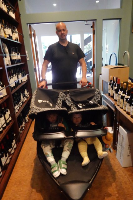 Family Outing Through the Wine Aisle
