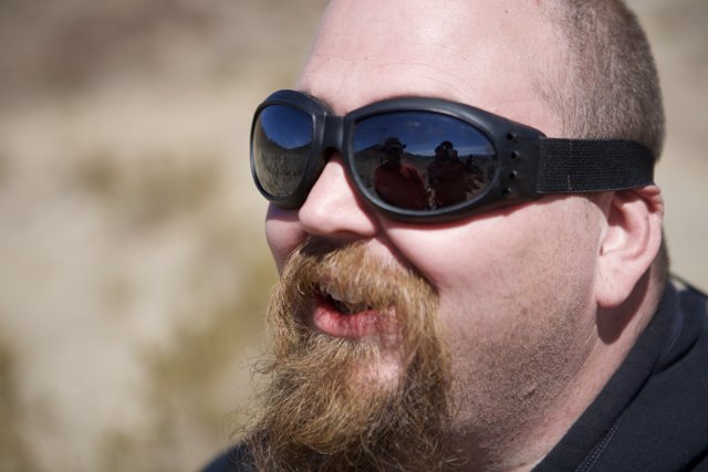 Bearded Man with Sunglasses and Hat