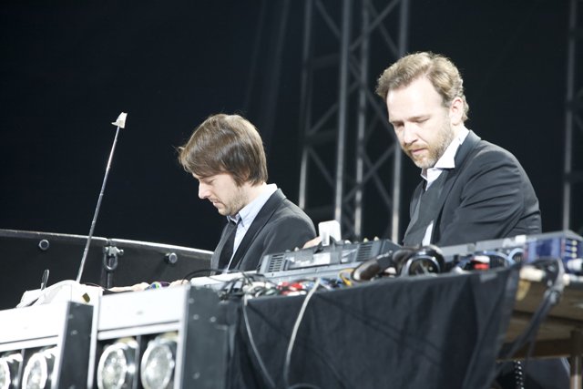 Electronic Music Duo Rocks the Crowd in Suits
